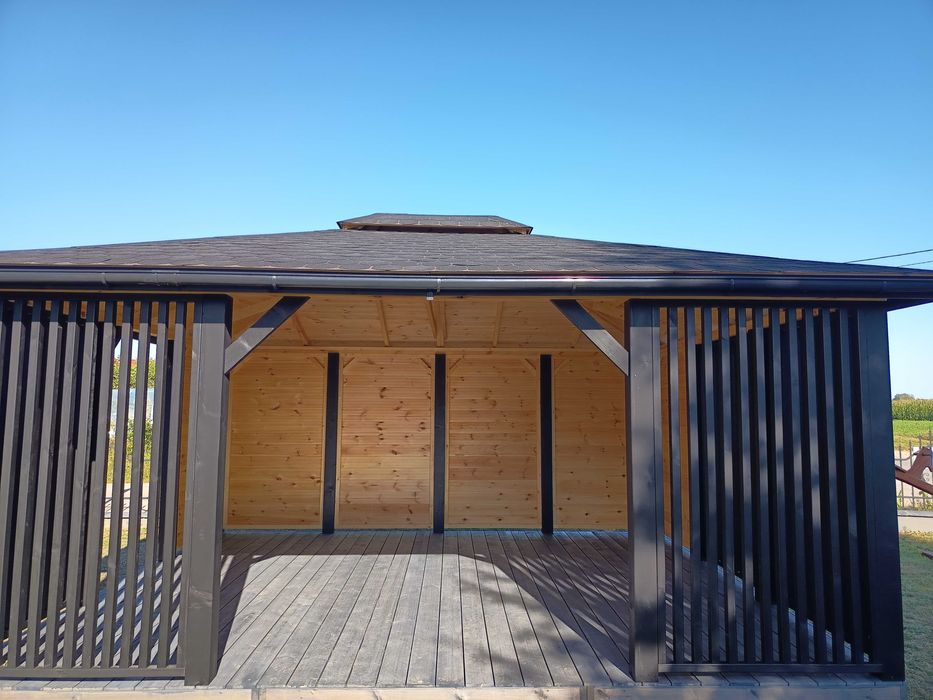 Altana 4×5 m – Nowoczesna altanka – Producent konstrukcji z drewna