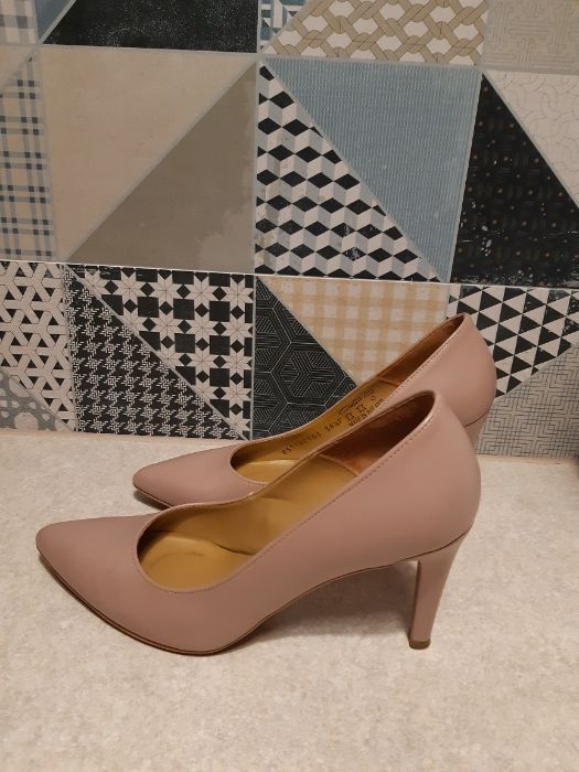 Szpilki rylko pudrowy róż