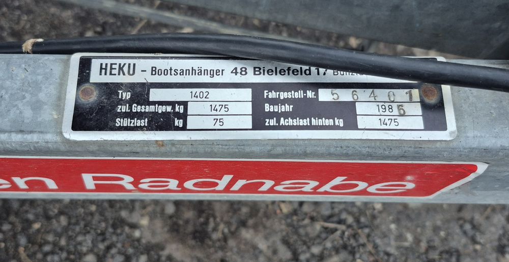 Przyczepa DMC 1500 podlodziowa