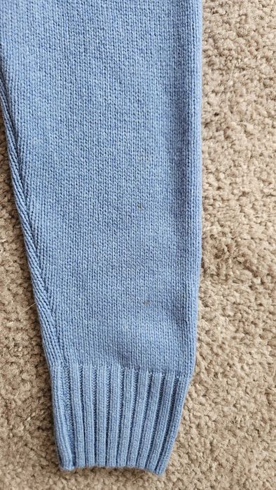 Gruby golf męski Zara błękitny, wełna/nylon, rozm. M-L