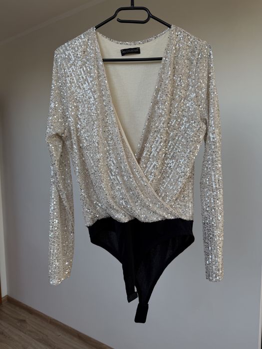 Złote body cekinowe