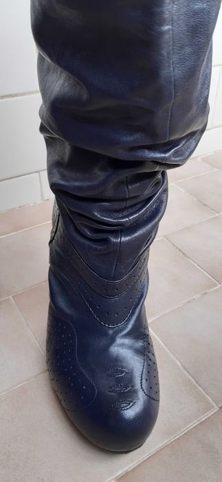 Botas em pele, marca Diesel