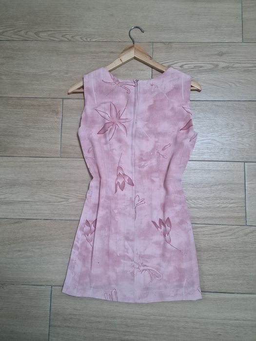 Vestido floral rosa handmade