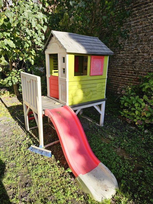 SMOBY Domek Na Palach - Domek Ogrodowy Zjeżdżalnia