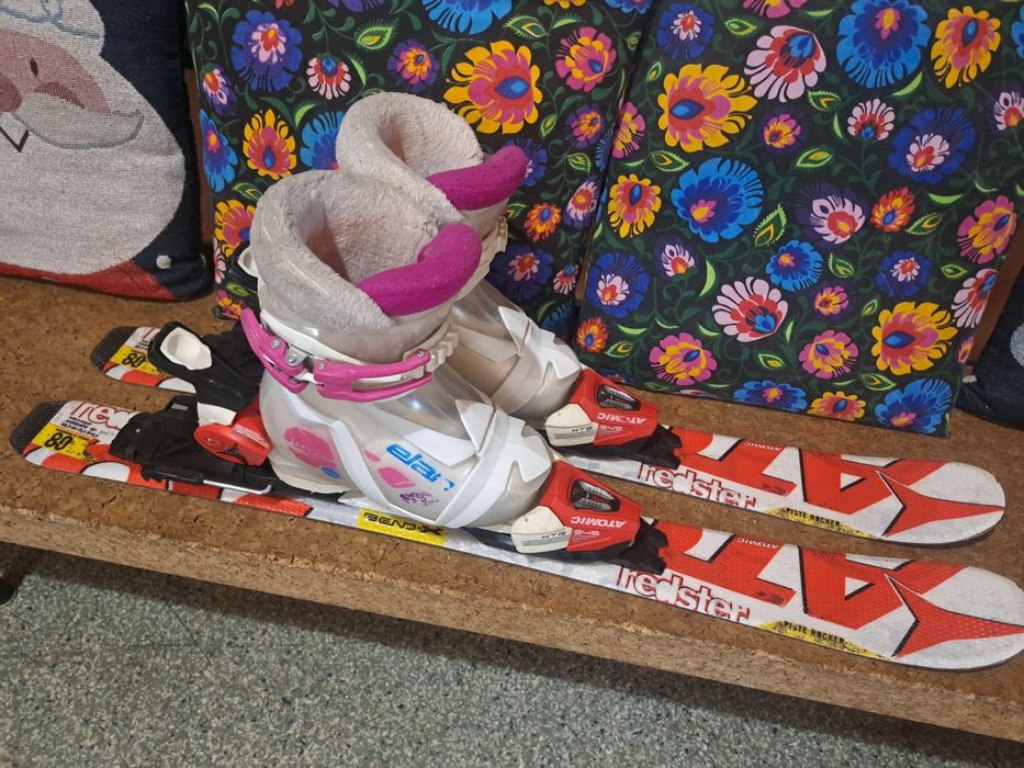 komplet narty ATOMIC Redster 80 cm + buty ELAN 27 -28