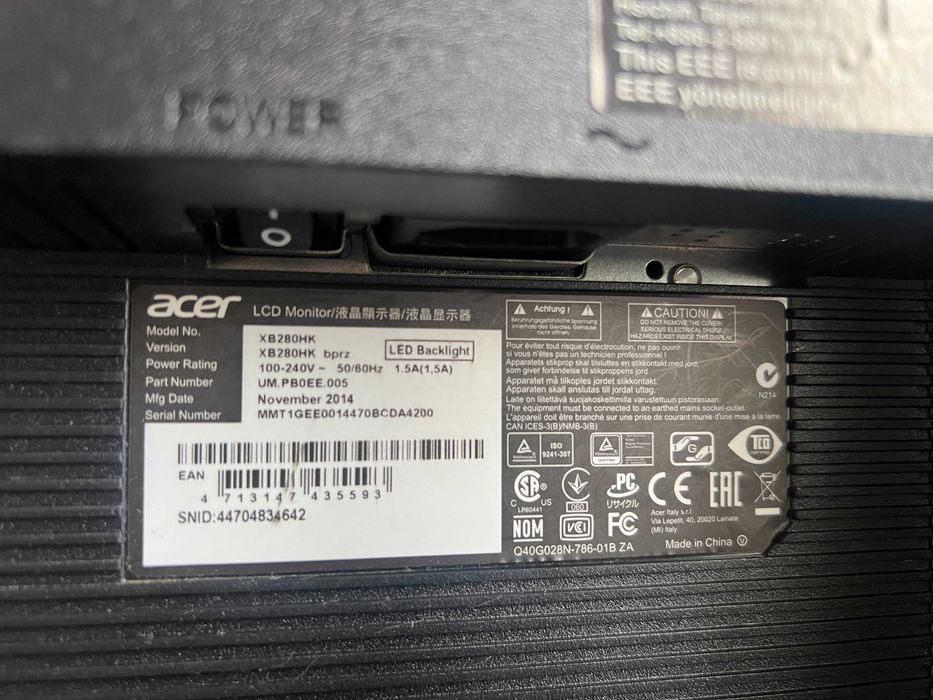 Monitor Acer HB280HK 4K