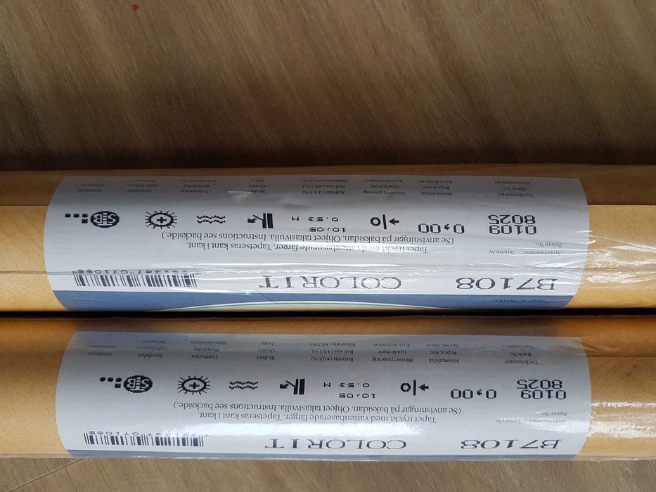 Nowa Tapeta Boras Tapeter Tapeta Szwedzka kolor żółty 2xrolka 10x0,53m