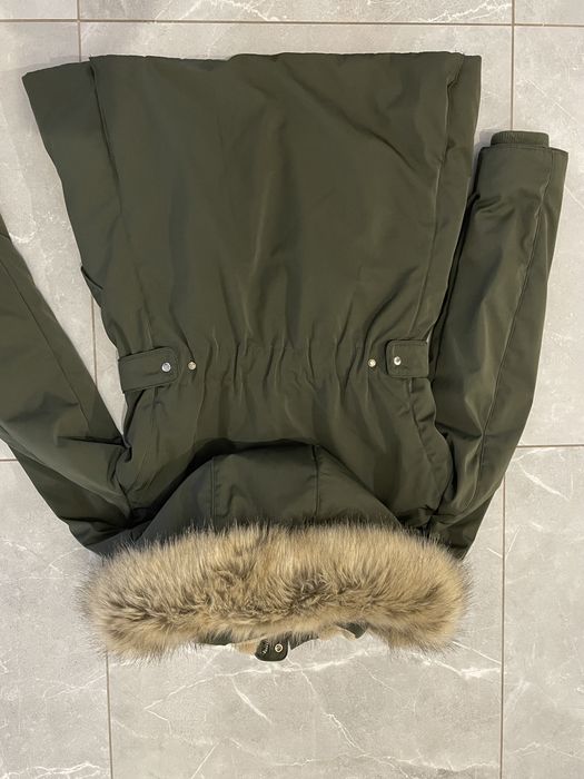 Zara Kurtka zimowa parka M 38 miś futerko ciepła khaki