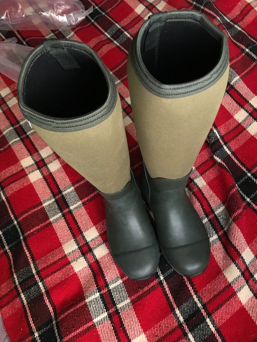 Сапоги резиновые, для рыбалки, Town & Country Neoprene Wellington Boot Green Unisex, унисекс