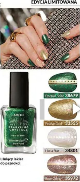Avon lśniący lakier do paznokci 3D Sparkling Crystals Like a Star
