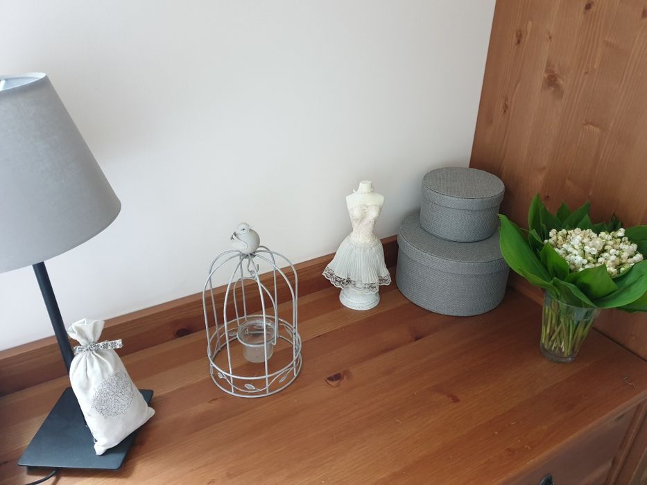 Nowy lampion świecznik klatka ptak shabby chic retro rustykalny