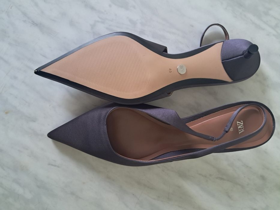 Модні осінні 2024 року атласні жіночі туфлі-човники ZARA