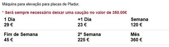 Elevador de pladur ( Aluguer )