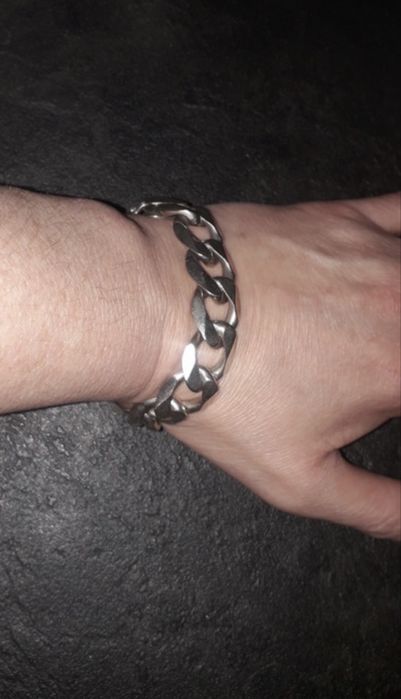 Srebrna branzoletka pancerka