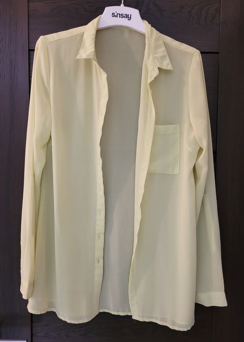 Tkaninowa neonowa koszula damska r. M