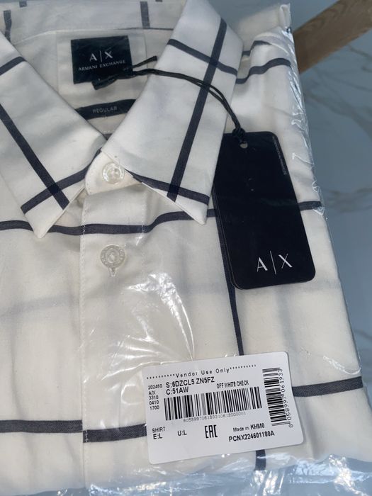 Бавовня чоловіча сорочка Armani Exchange (L) оригінал
