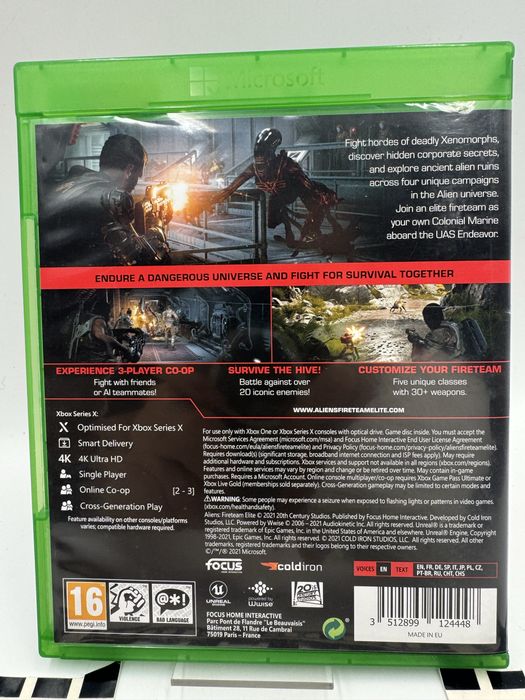 Aliens Fireteam Elite Xbox One Series Gwarancja