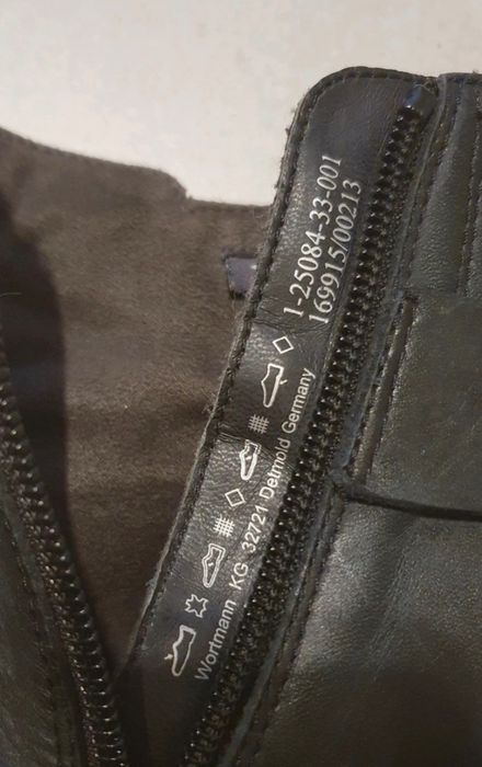 Piekne czarne kozaki botki szpilki Tamaris r 36 skóra naturalna