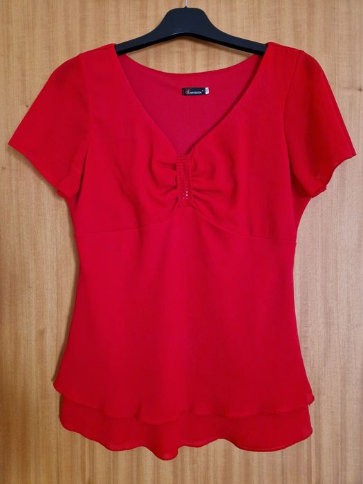 Blusa de festa vermelho Natal