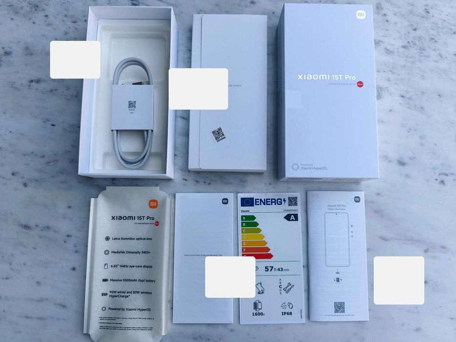 Caixa Original Xiaomi 15T Pro + Cabo e Documentação Completa