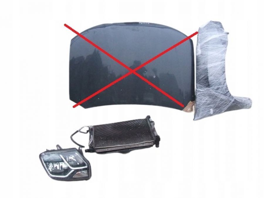 DACIA DUSTER I lift BŁOTNIK PRAWY LAMPA PRAWA CHŁODNICE PRZÓD