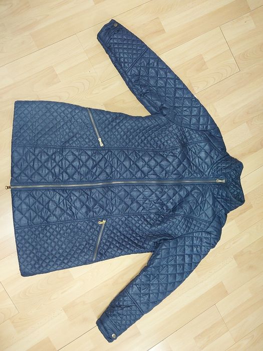 Granatowa kurtka damska wiosna jesień  dłuższa 42 44 2xl xl