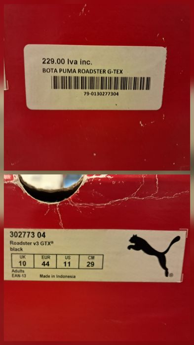 Botas Puma Roadster Goretex