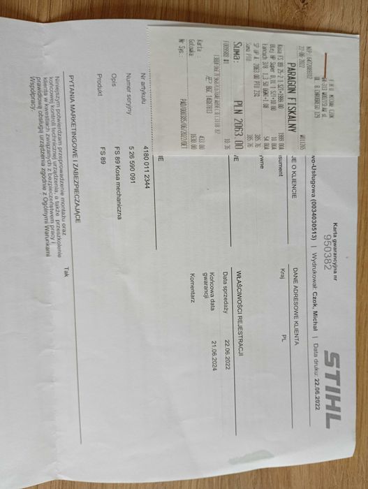 Kosa spalinowa STIHL, FS 89R