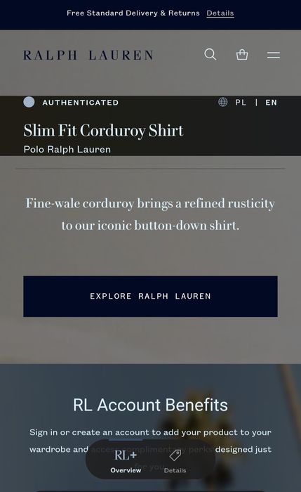 Koszula Męska Ralph Lauren S