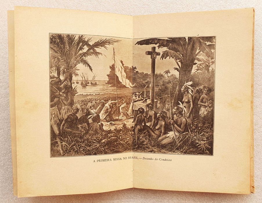 Antigo Livro "O Descobrimento do Brazil" ~ Ano 1900 ~ Ilustrado ~ RARO