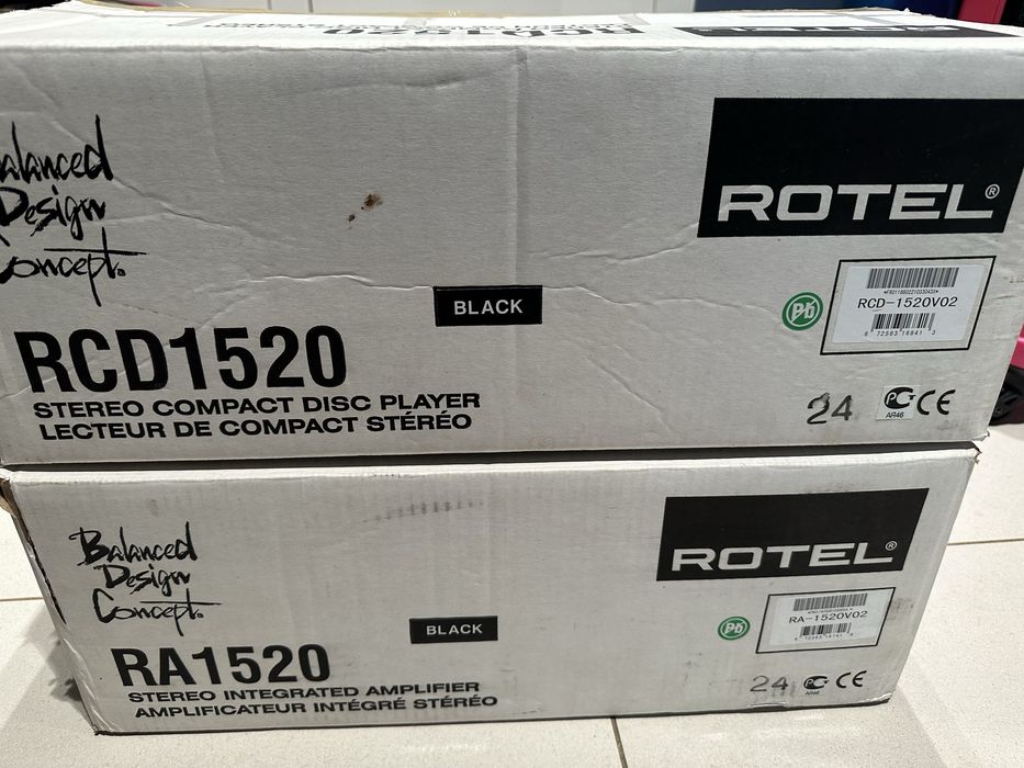 Zestaw wzmacniacz i cd Rotel 1520 v02 RA i RCD z TopHiFi pierwszy właściciel