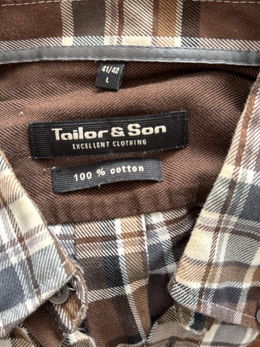 Koszula w kratę Tailor&Son rozm. 41/42 L jesienna bawełna