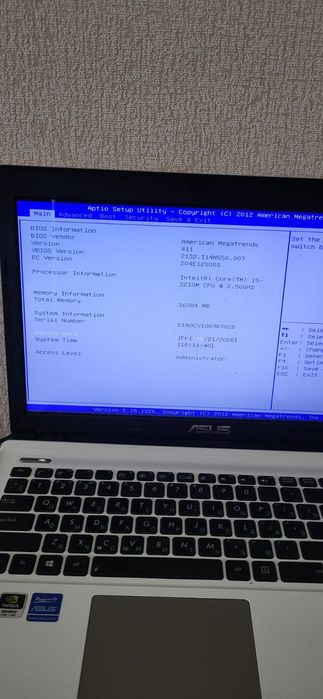 Asus k55vd i5 3210M 16gb