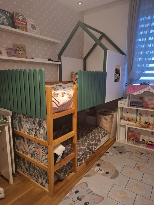 Łóżko IKEA KURA z materacem