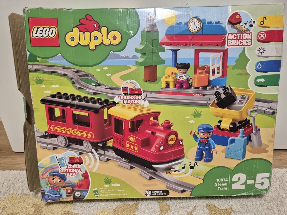 Lego duplo 10874, POCIAG PAROWY, kompletny zestaw