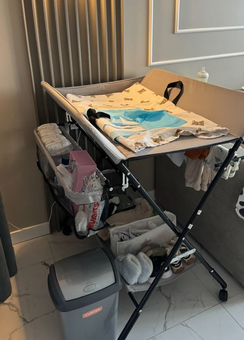 Пеленальний стіл для немовлят розкладний до 20 кг + регулювання висоти