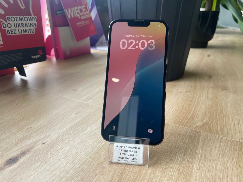 Telefon Apple iPhone 13 Pro 128 GB Bat 100% + GW 12 msc |RÓŻNE KOLORY|