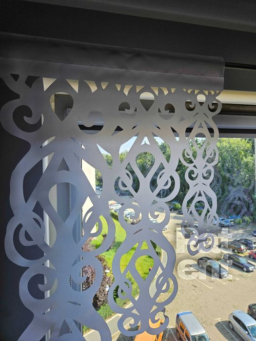Firana panele ekranowe 60x100 cm żakardowe 2 sztuki na okno białe