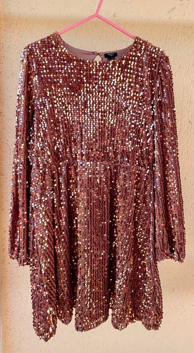 Vestido de lantejoulas para 13-14 anos