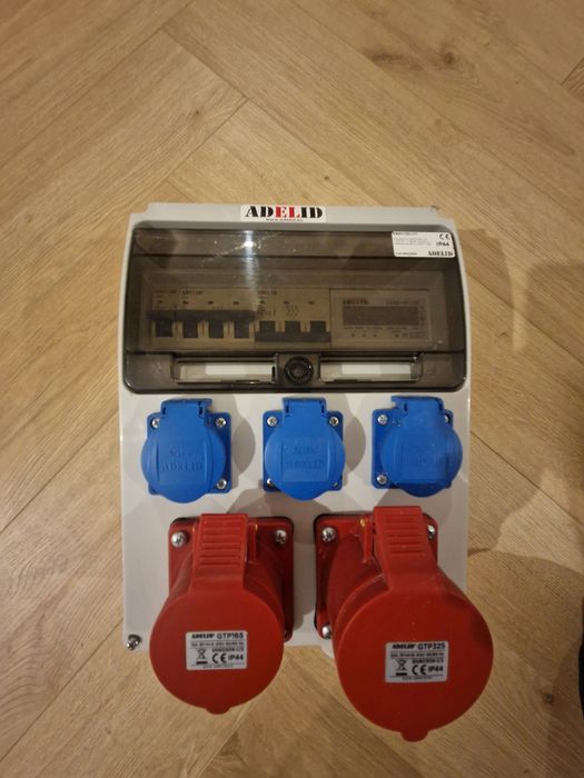 Rozdzielnica budowlana ADELID + kabel siłowy 100 m 5×4 mm² | stan bdb