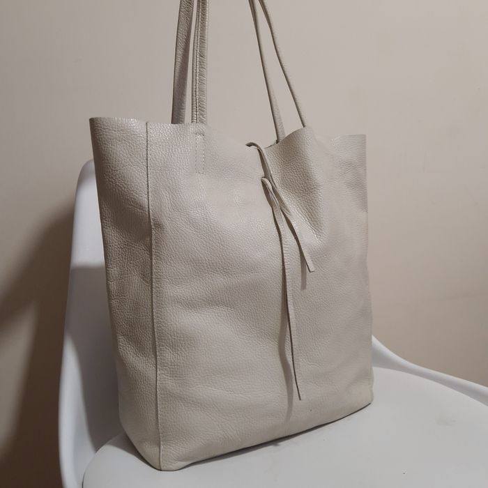 Шкіряний шопер жіночій на плече Італія