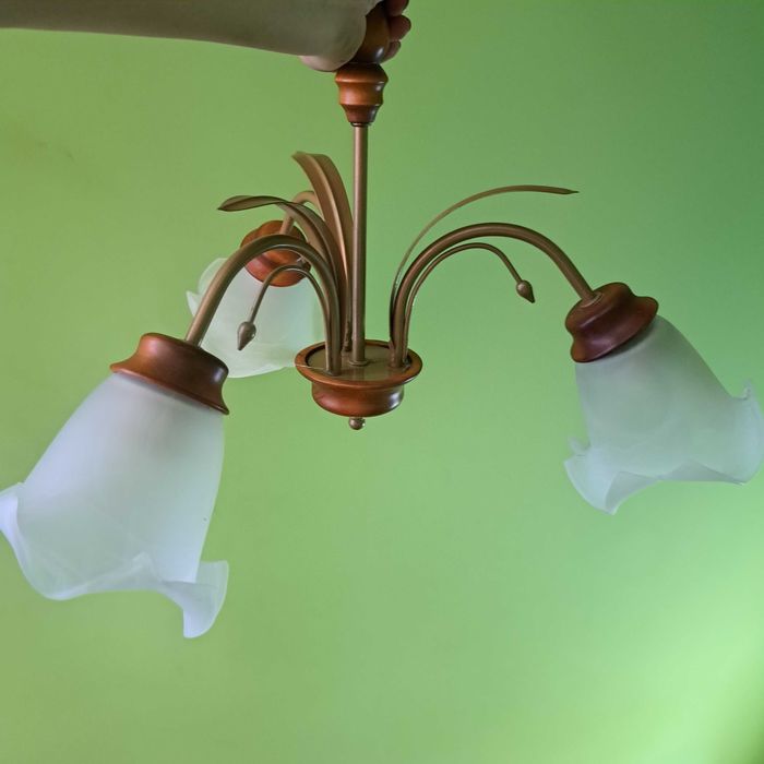 Lampa żyrandol kwiaty