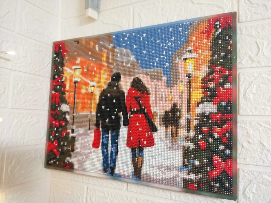 Картина новорічна. Різдво. Алмазна мозаїка