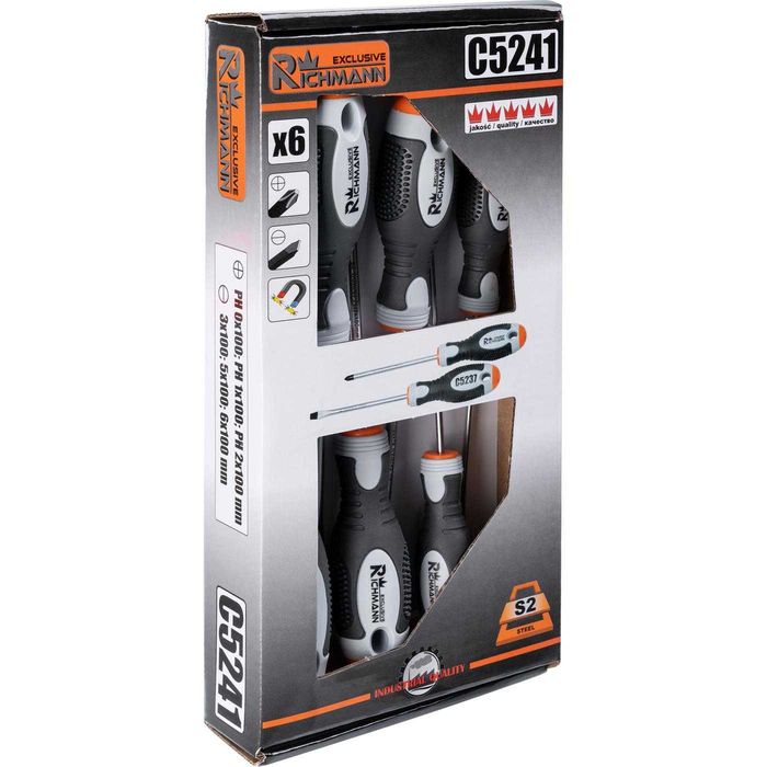 wkrętaki 6 elementów S2, industrial quality