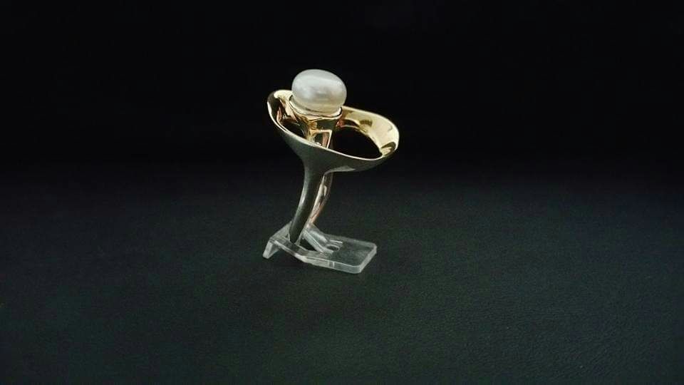 Anel em prata 925 com pérola