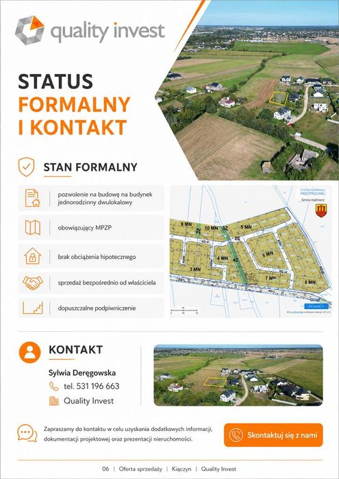 Działka Budowlana Z Pozwoleniem Na Budowę Domu | Kiączyn | 905 M² - Więcej