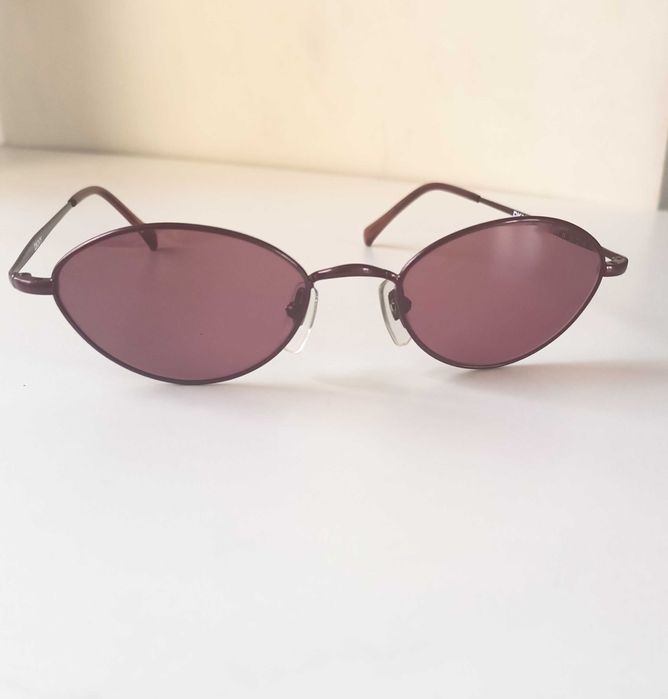 Okulary przeciwsłoneczne DKNY vintage fioletowe szkiełka lata 90