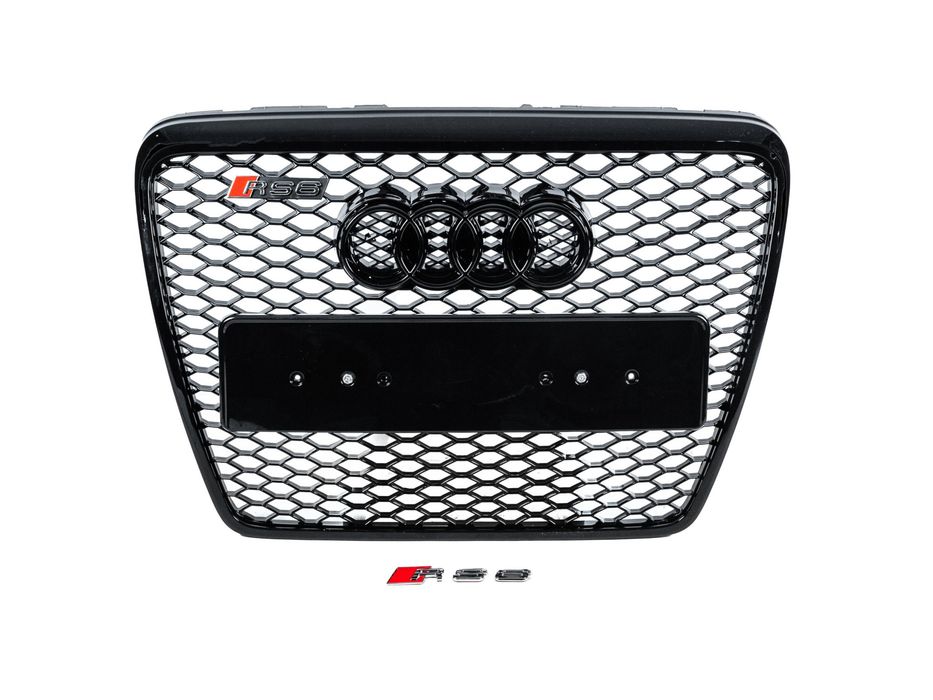 Audi A6 C6 2004-2011 рр. Передня решітка RS-style (чорна)