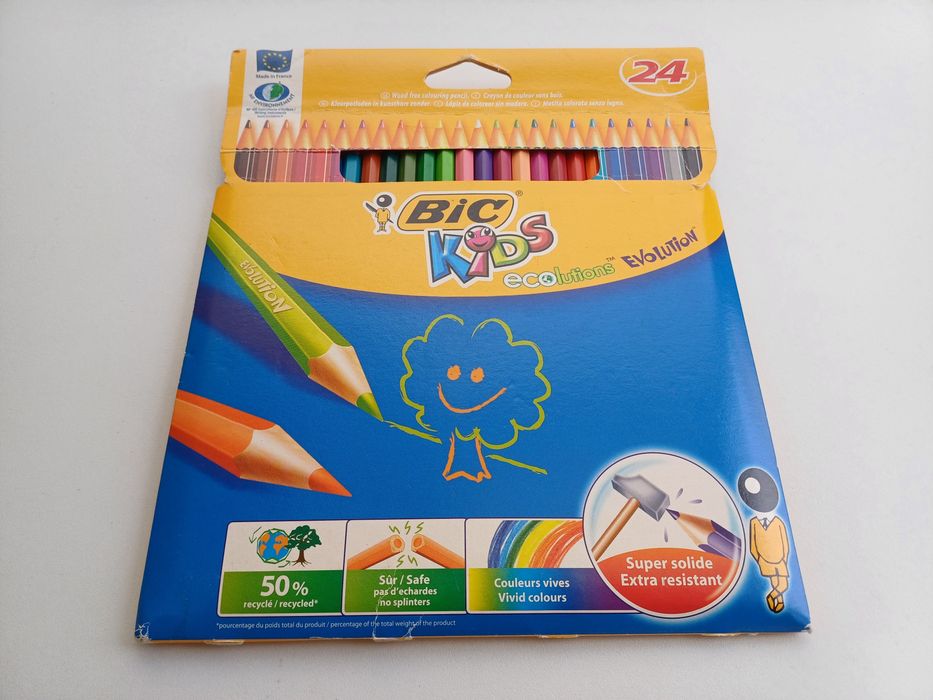 Conjunto de 24 lápis de cor BIC Kids - NOVO
