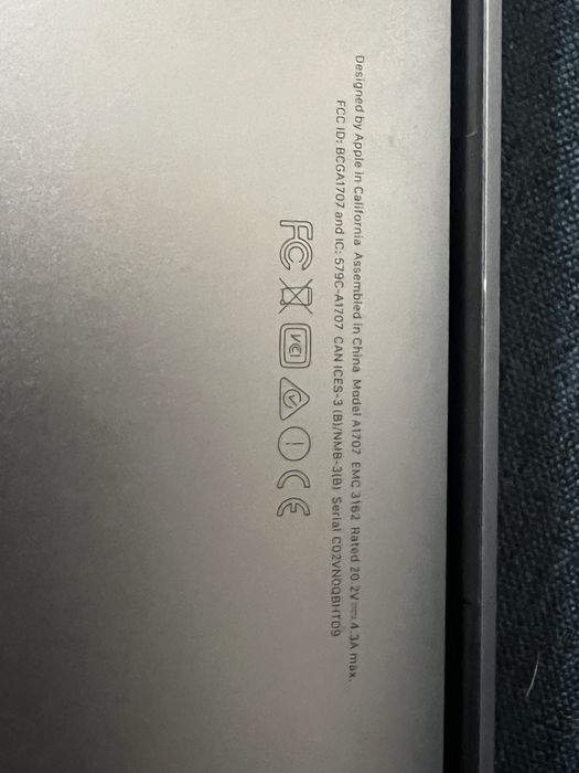 Macbook pro 2017 15”
